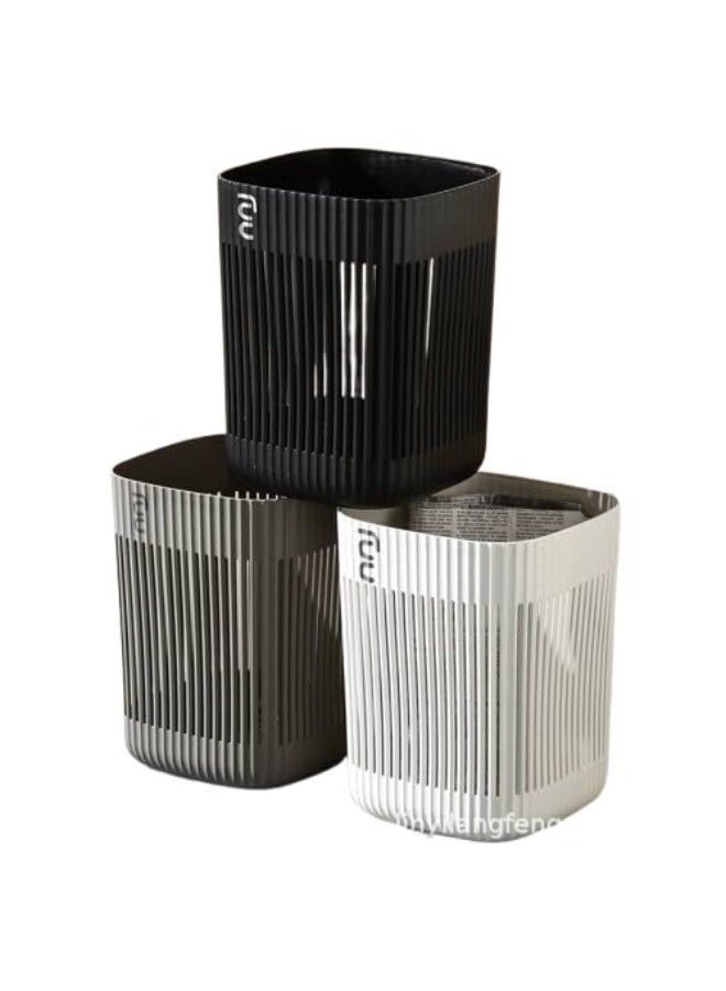 Flexible plastic trash can - high quality and durable, unbreakable, size L (GREY, large size) - Image 2